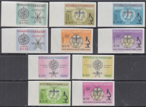 PARAGUAY SC # 674-83 CPL MNH CONJUNTO DE 10 - EMBLEMA ERRADICACIÓN MALARIA, QUIÉN - Imagen 1 de 1