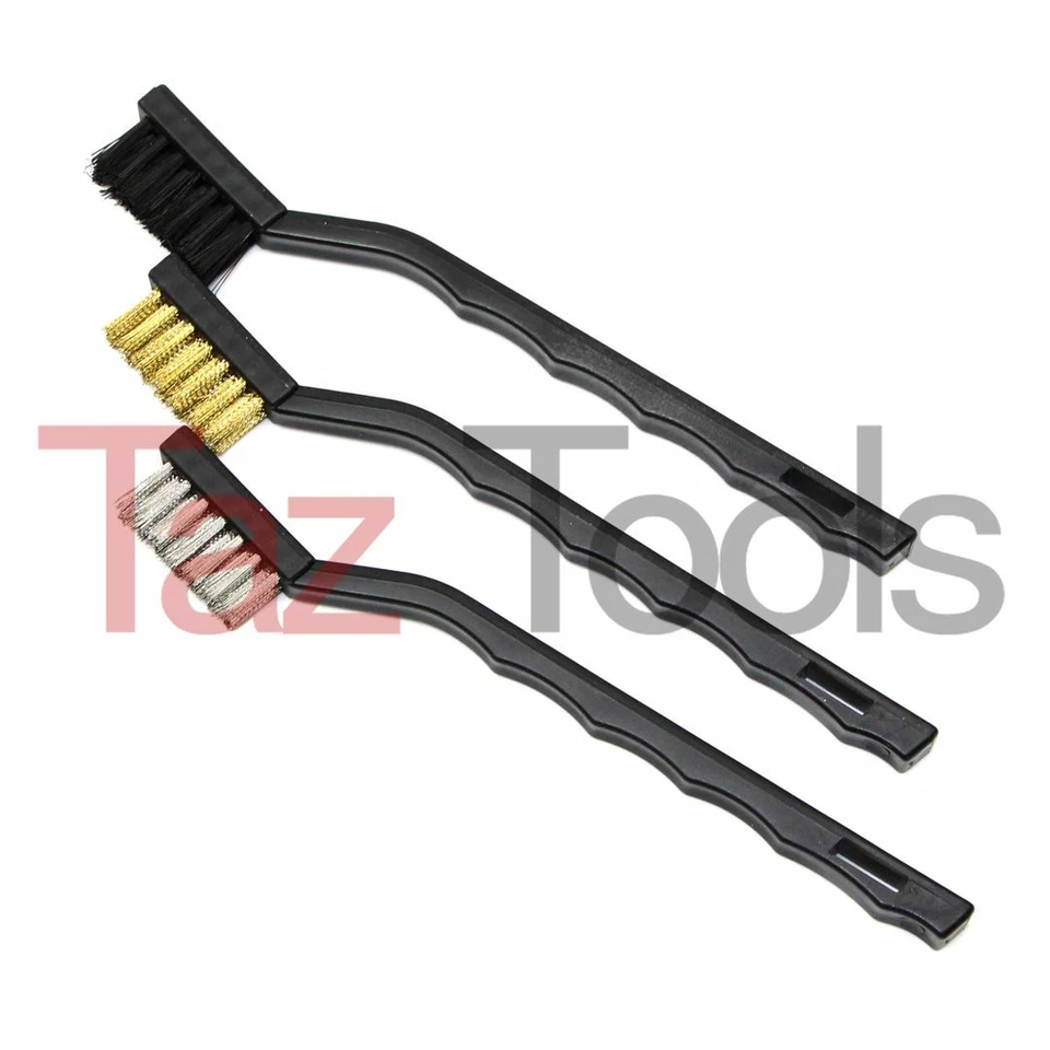 30pcs Mini Wire Brush Steel Brass Set Nylon Cleaning Polishing Detail Gift