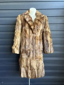 Faux Fur Coat, Synthetic Long Overcoat Small-medium - Picture 1 of 8