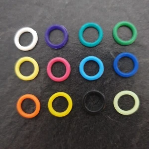 10mm Round Circle Grommet Rings Mixed Colours Hoop Loop O Ring Fishing Carp Seal - Picture 1 of 1