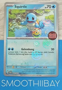 Choki Choki Squirtle POKEBALL Reverse Holo 063/SV-P PROMO Pokemon Indonesia Tcg - Picture 1 of 5