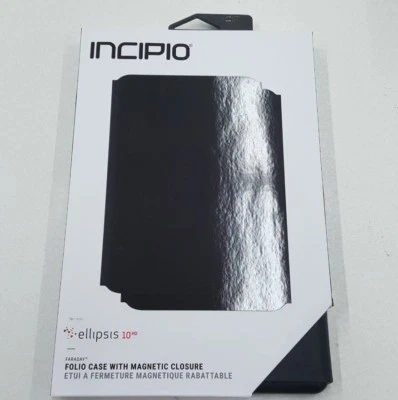 New Incipio Faraday Folio Case With Magnetic Closure Ellipsis 10 HD - Black  - Image 1 of 2