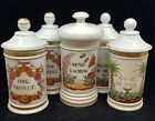 Set of Five French Apothocary Jars