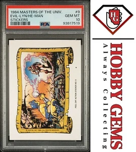 EVIL-LYN & HE-MAN PSA 10 1984 Masters of the Universe Sticker #9 C6 - Picture 1 of 2
