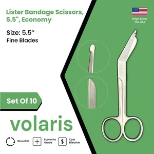 10er Set Lister Verbandschere, 5,5", Economy - Bild 1 von 8