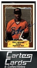 Scott Meadows 1990 CMC #735  Hagerstown Suns TTM/IP Signed Autographed