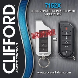 Discontinued Clifford 7152X 1-Way 5-Button Replacement Remote Viper 7153V - Picture 1 of 3