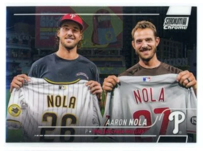2022 Topps Stadium Club Chrome Aaron Nola Philadelphia Phillies #284 - Image 1 of 2