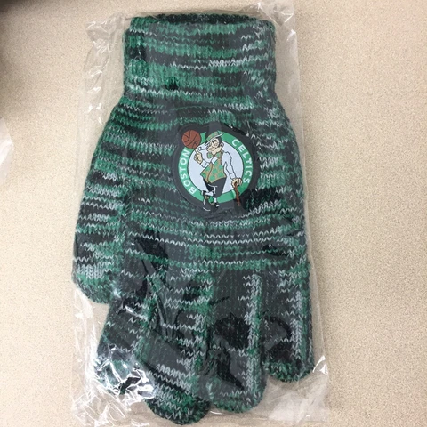 New Adult NBA Boston Celtics Green/Black Warm Soft Cotton Winter Gloves AR231 Cover