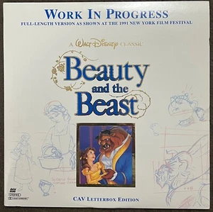 USED BEAUTY AND THE BEAST WORK IN PROGRESS - 1991 LASERDISC 2-LD 1591-CS - Picture 1 of 3