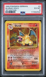 1999 Pokemon German Glurak Charizard HOLO 1st Edition #4 PSA 6 EX-MT - Picture 1 of 2