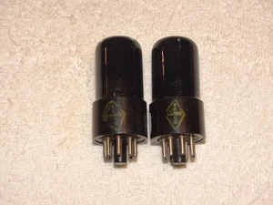 2 x 6SN7GT National Union Tubes*Very Strong Testing*Black Glass*#R11 - Picture 1 of 4