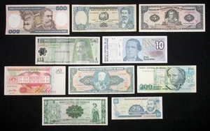 10x Billetes de Sudamérica (Paraguay - Brasil - Surinam) (M2206-7CV) - BL - Imagen 1 de 2