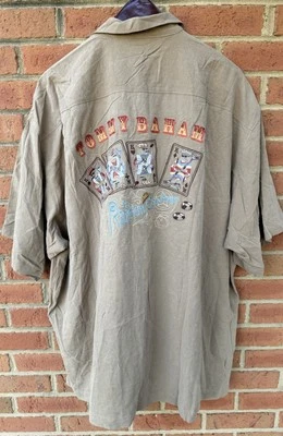 $140 TOMMY BAHAMA MENS 'RIDE EM COWBOYS' HAWAIIAN SILK CAMP VEGAS SHIRT XXL 2XL - Image 1 of 4