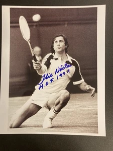 ILIE NASTASE (Tennislegende) signed 8x10 s/w Foto - Bild 1 von 3