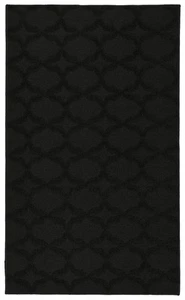 Sparta Non Slip Polypropylene 3 Ft.X5 Black Area Rug- Ideal for Living Rooms - Picture 1 of 3