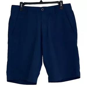 Under Armour Drive HeatGear Mens 34 Loose Golf Wicking Stretch Shorts Blue 10" - Picture 1 of 4