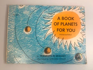 A Book of Planets For You By Franklyn Branley - Scholastic 1971 Children's Space - Foto 1 di 12