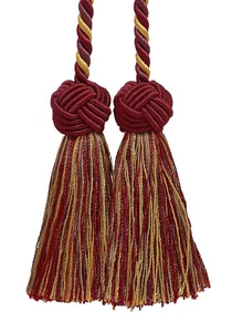 Curtain Tieback, Style# BCT, Color# 5716 - Autumn Leaves Red [Sold Individually] - Picture 1 of 1