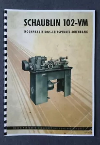 SCHAUBLIN 102VM, Katalog. - Bild 1 von 4