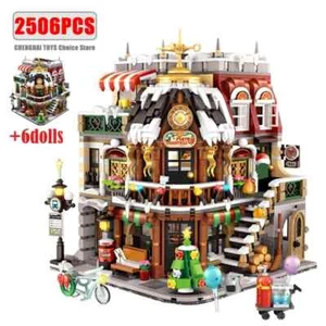 LOZ 1054 2506Pcs City Street View Mini Christmas Cafe House Building Blocks Set - Picture 1 of 15