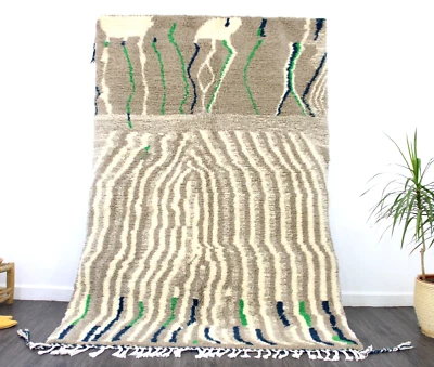 Moroccan Rug 5x8, Handmade Berber Rug, Moroccan Area Rug, Berber Wool Rug 5x8 FT - Image 1 of 4