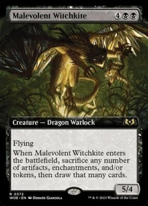 MTG MALEVOLENT WITCHKITE 372 EXC - NIBBIO STREGONE MALEVOLO - WOE X EN - MAGIC - Picture 1 of 1