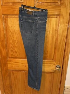 EDDIE BAUER - BOOT CUT PREMIUM Blue Jeans - Men Size 34 x 32 - Excellent - Picture 1 of 4