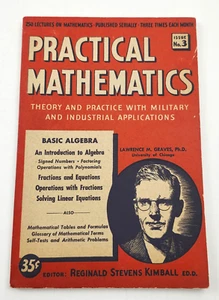 Practical Mathematics Soft Cover Text Book Basic Algebra Issue No 3 1943 - Foto 1 di 5