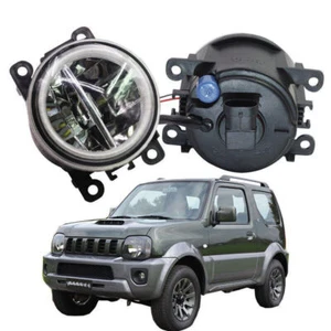 LED Fog Light + Angel Eye Rings Daytime Running Lights DRL Fit For Suzuki Jimny - Picture 1 of 11