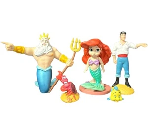 5 Sirenetta Cake Topper Giocattolo Figure Tritone Eric Sebastian Flounder - Foto 1 di 6
