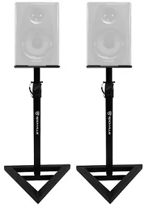 2) Rockville Adjustable Studio Monitor Speaker Stands For Behringer Studio 50USB - Picture 1 of 11