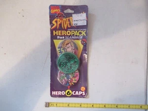 Spider-Man Hero Caps Pack 6 Fat Slammers NEW IN PACKAGE - Picture 1 of 2