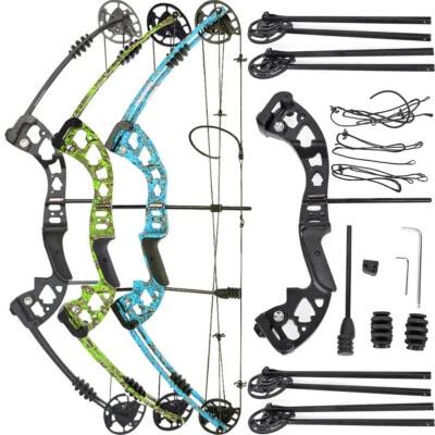 Adjustable 30-60lbs Archery Compound Bow Fishing Hunting Adult Target Right Left - Image 1 of 4