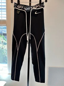 OFF-WHITE x NIKE Training Tights Tape Band Black/White Small Virgil Abloh NWT - Picture 1 of 4