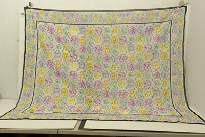 Auténtica bufanda Chanel floral de algodón 146 cm x 118 cm envoltura floral multicolor Foto 1 de 4