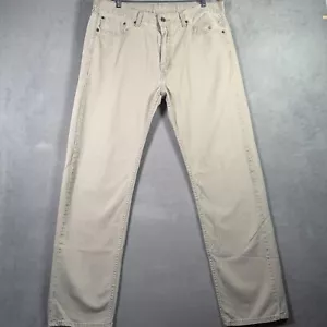 Levis 505 Jeans Herren Größe 38x33 (34) Beige Regular Fit Straight Classic Denim - Bild 1 von 14