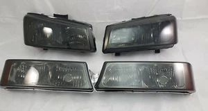 FOR 2003 2004 2005 2006 Chevy Avalanche/ Silverado Headlight Set Smoke Lens NEW - Picture 1 of 1