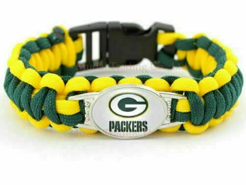 Green Bay Packers NFL Paracord Bracelet NEW  -  FREE SHIPPING!!! Cover