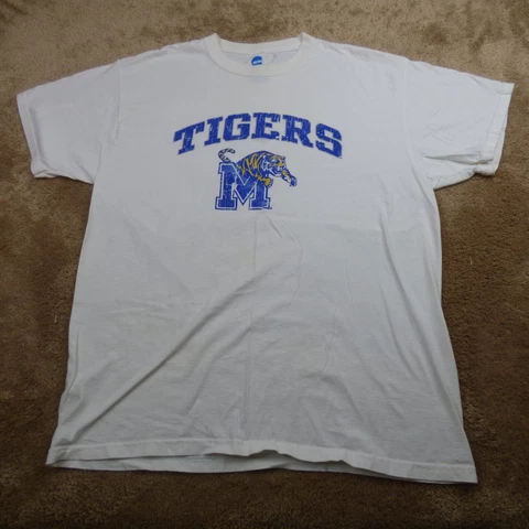 Memphis Tigers Shirt Adult Extra Large Blue White Basketball Tigers Men 2.20* Cover