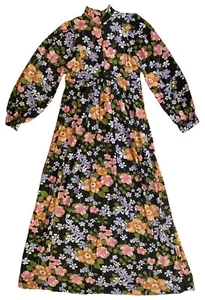 Long Granny Dress Boho Floral Cottagecore Vintage 70s Dutchess Anne Taylor Sz 10 - Picture 1 of 10