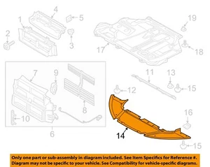FORD OEM 15-18 Focus Front Bumper Bumper Components-Air Deflector F1EZ17808A - Picture 1 of 2