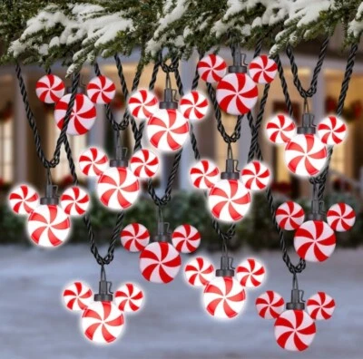 Disney Mickey Mouse String Lights 12-Count, 11’ Long, LED Plug-In Lights, NEW - Image 1 of 4