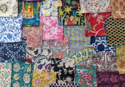100 Assorted BLOCK PRINT pre cut charm pack 5" squares 100% cotton fabric quilt - Image 1 of 4