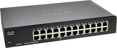 Cisco  Small Business Unmanaged (SF100-24) 24-Ports Rack-Mountable Ethernet... - Image 1 of 2