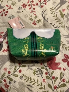 ELF Buddy Christmas Makeup Cosmetics Bag Green White New - Picture 1 of 5