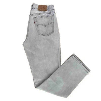 Vintage Levis 701 Jeans 27 grau 80er Denim Made in USA Western Student Fit - Bild 1 von 4