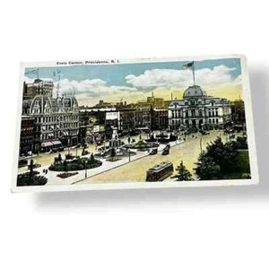 Postal Centro Cívico Providence Rhode Island Street Scene Borde Blanco B701 - Imagen 1 de 2