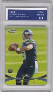 Tarjeta de novato Russell Wilson gema como nueva 10 $$ Topps Prime Football 2012 Seahawks RC! - Imagen 1 de 1