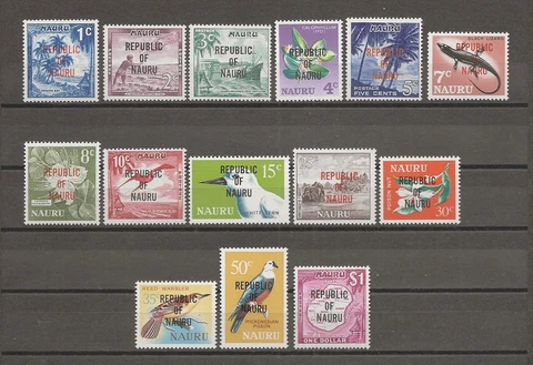 NAURU 1968 SG 80/93 MNH Cat £6 Cover